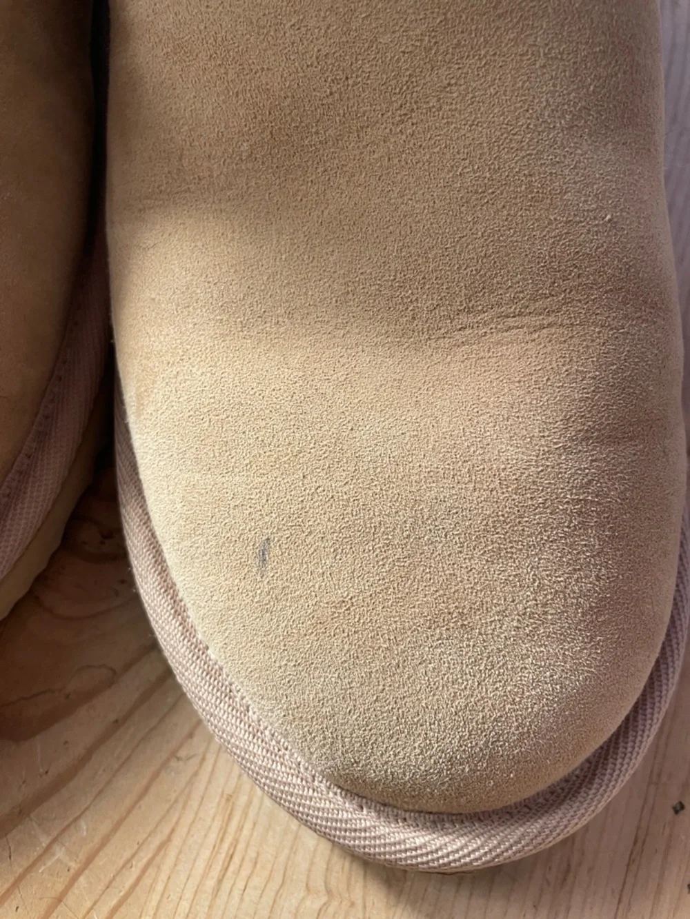 UGG Rare Cowhide Calf Hair Mini Bailey Button Shearling Boots Chestnut